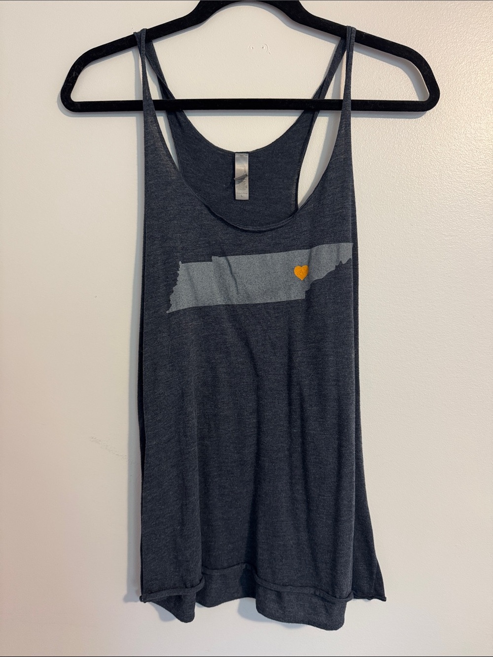 Women's Charcoal Gray State Heart Tank Top